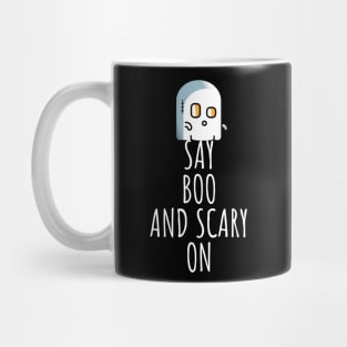 Say boo and scary on Mug